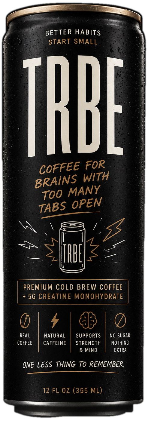 TRBE premium cold brew coffee can